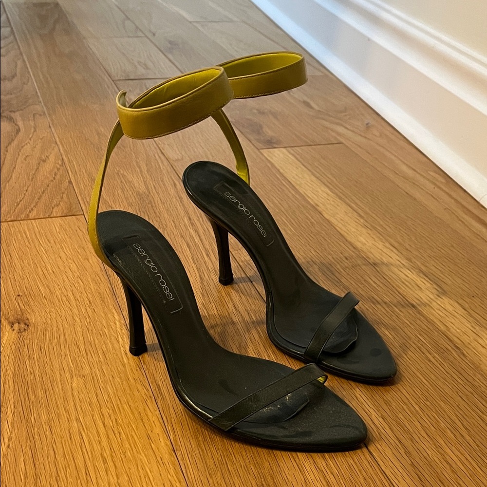 Green Sergio Rossi Women's Sculptural Heeled Sandals